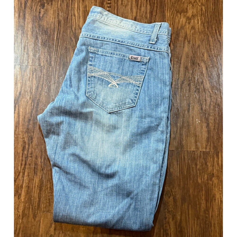 Cruel Georgia Women’s Relaxed Fit Light Wash Blue Denim Jeans 13R Cotton